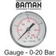 Pressure Gauge 0-20bar1/4rear 63mm D6314r20 Packaged